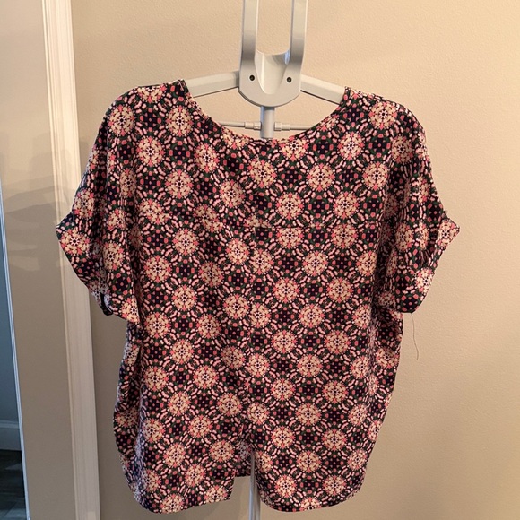 Pink Owl Black and Pink Geometric Women's Top - Picture 5 of 8